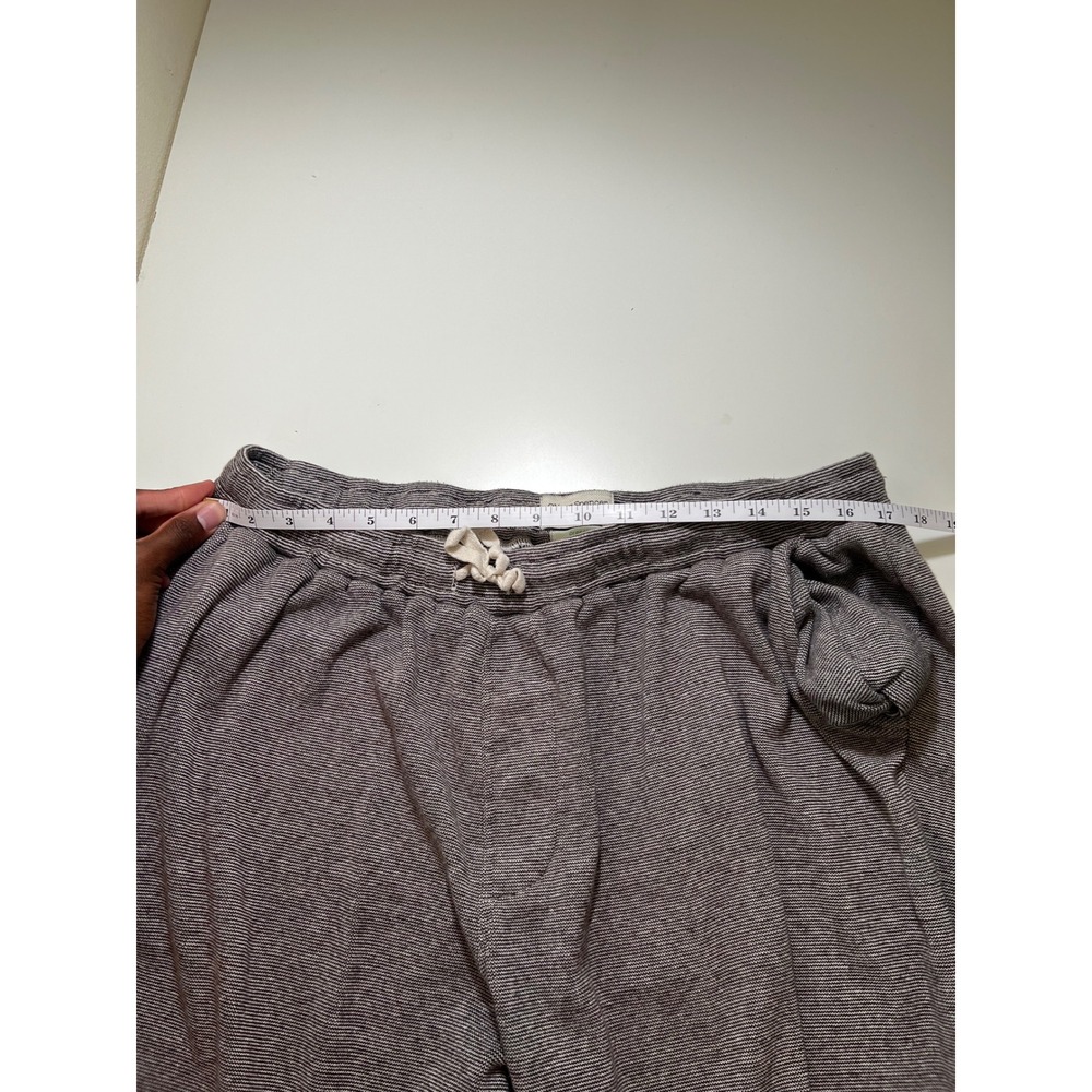 Oliver Spencer Mens Lounge Shorts Striped Elastic Waist Drawstring Maroon White - Picture 4 of 6